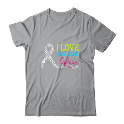 Rare Disease Awareness Zebra Ribbon I Love Someone Rare Shirt & Tank Top | siriusteestore