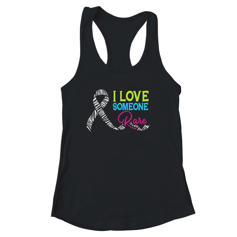 Rare Disease Awareness Zebra Ribbon I Love Someone Rare Shirt & Tank Top | siriusteestore