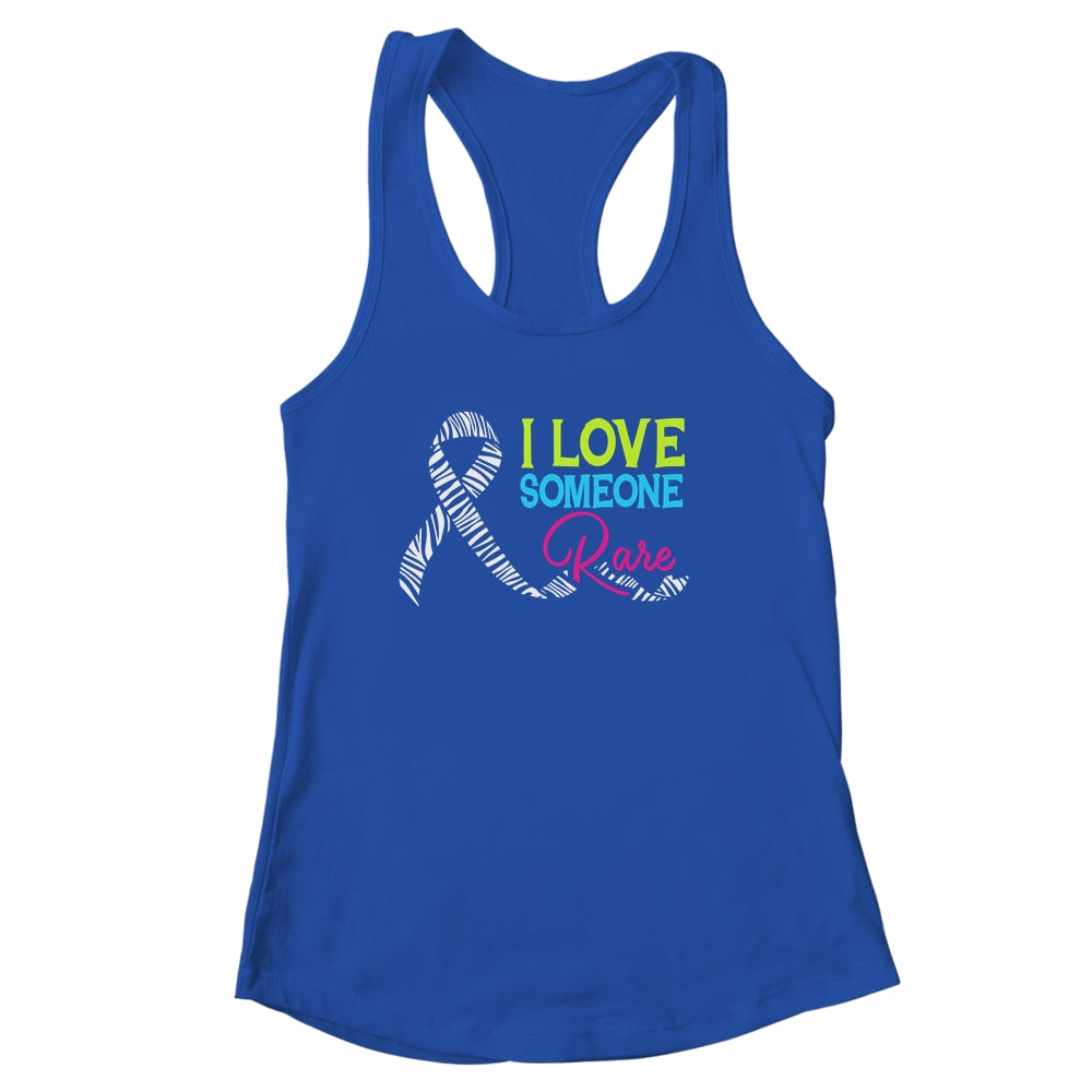 Rare Disease Awareness Zebra Ribbon I Love Someone Rare Shirt & Tank Top | siriusteestore