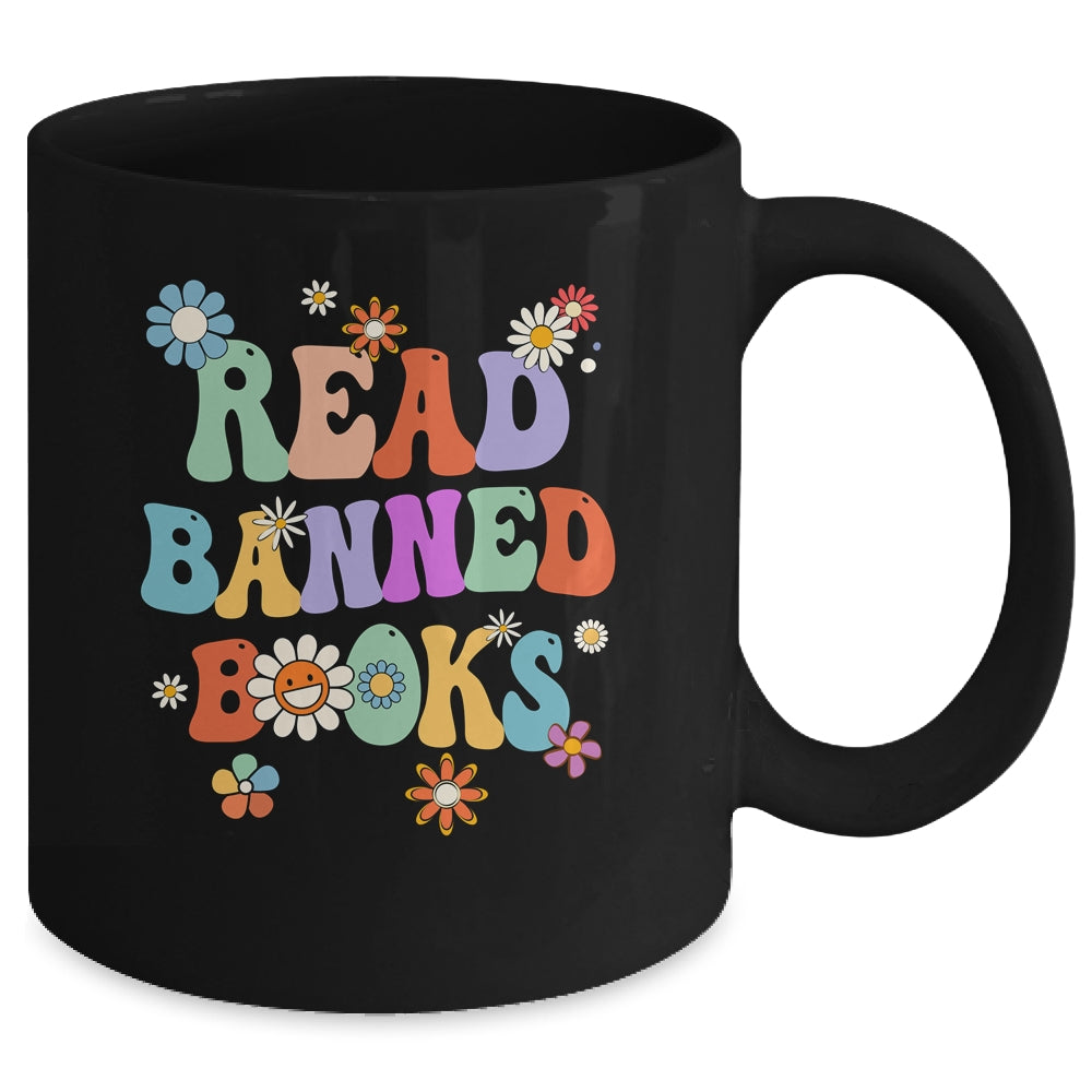 Read Banned Book Retro Bookaholic Book Lover Groovy Mug | siriusteestore