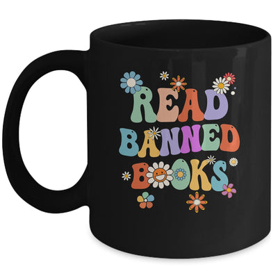 Read Banned Book Retro Bookaholic Book Lover Groovy Mug | siriusteestore