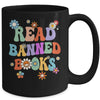 Read Banned Book Retro Bookaholic Book Lover Groovy Mug | siriusteestore