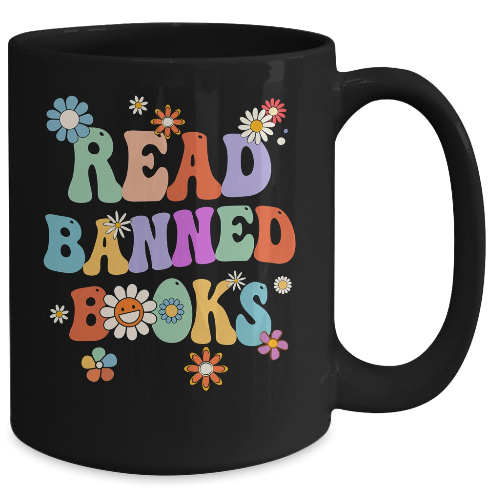 Read Banned Book Retro Bookaholic Book Lover Groovy Mug | siriusteestore