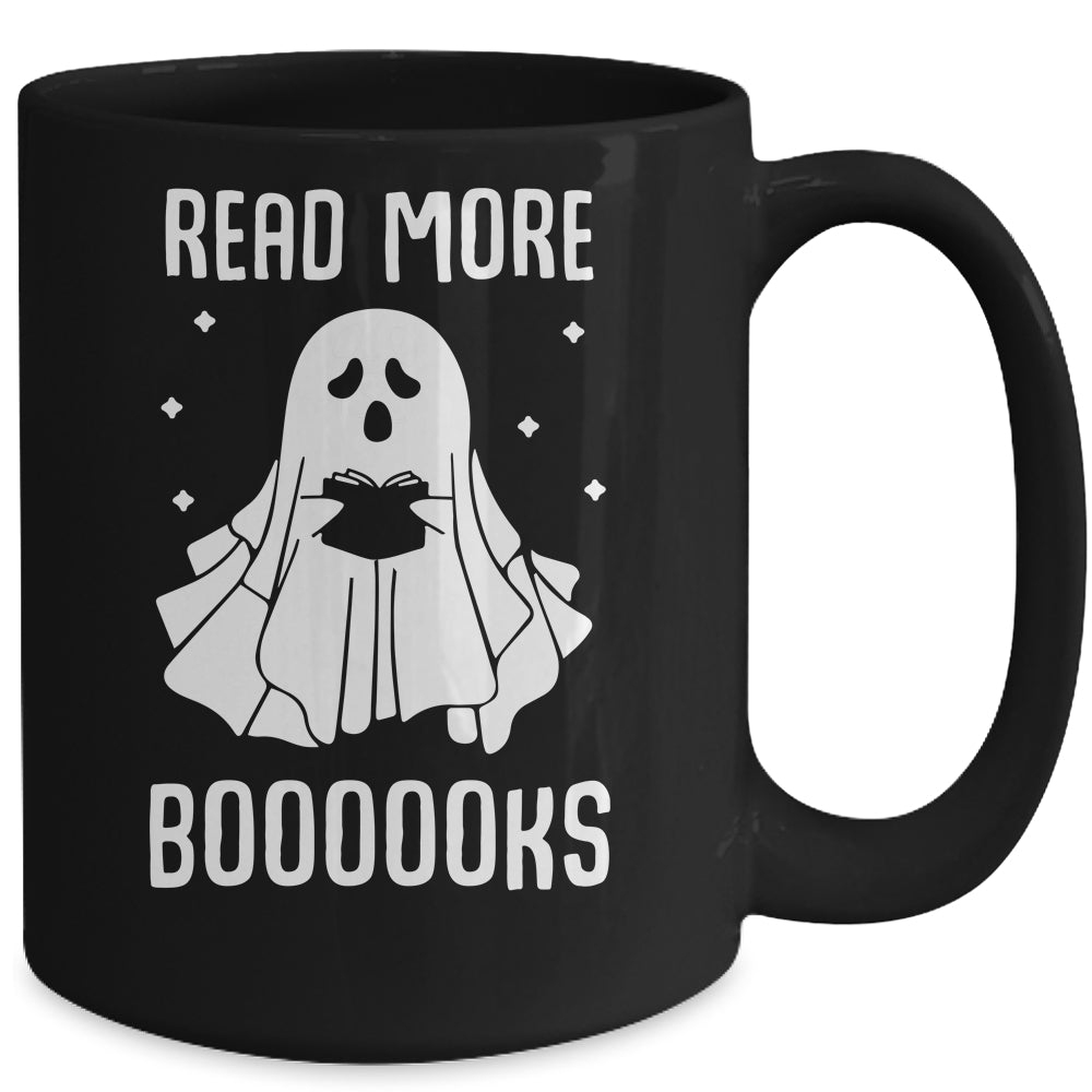 Read More Booooks Ghost Reading Books Halloween Mug | siriusteestore