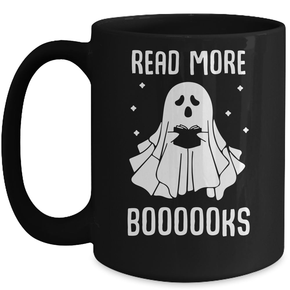 Read More Booooks Ghost Reading Books Halloween Mug | siriusteestore