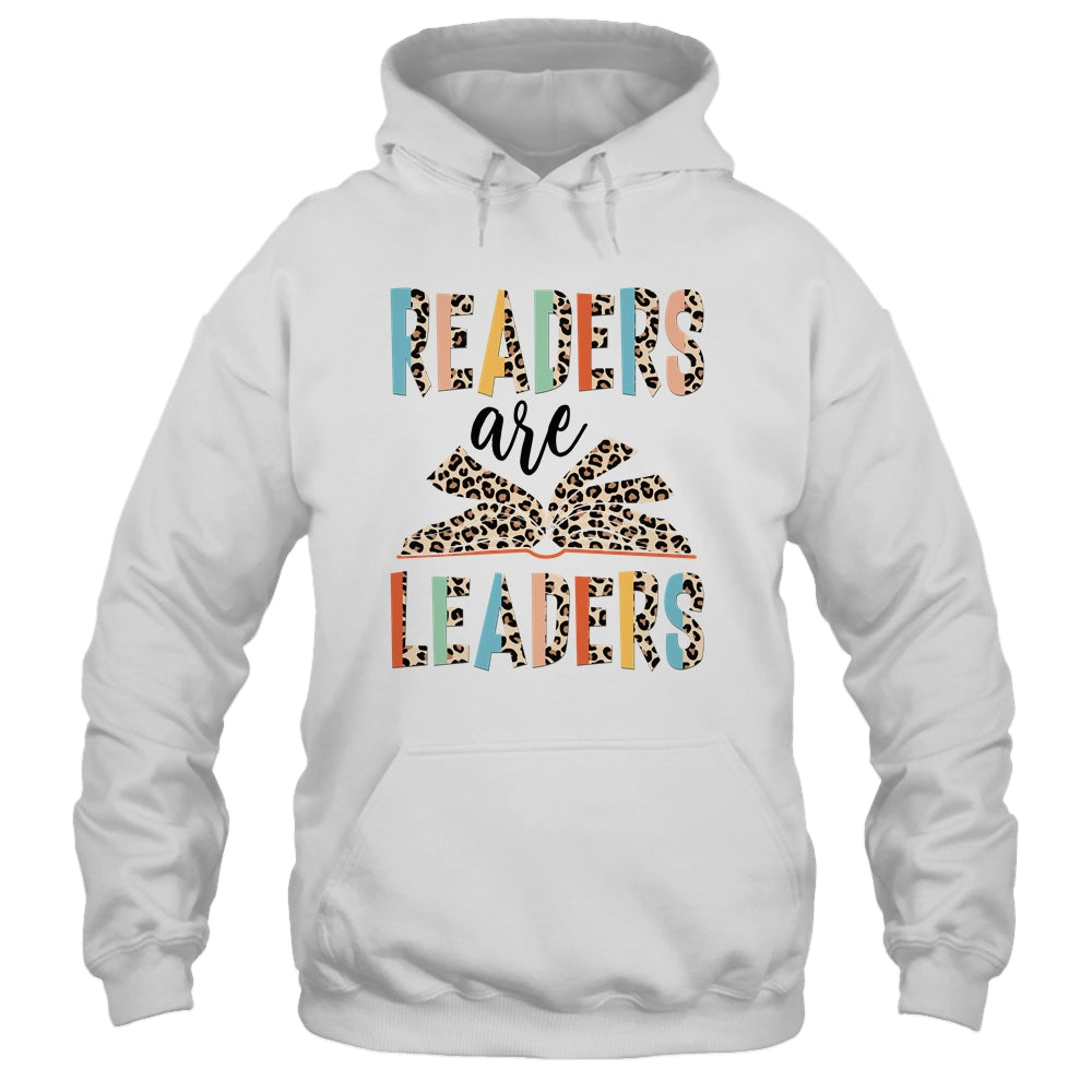 Readers Are Leaders Boho Leopard Book Lover Back To School Shirt & Hoodie | siriusteestore