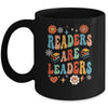 Readers Are Leaders Inspirational Teacher Book Lover Groovy Mug | siriusteestore