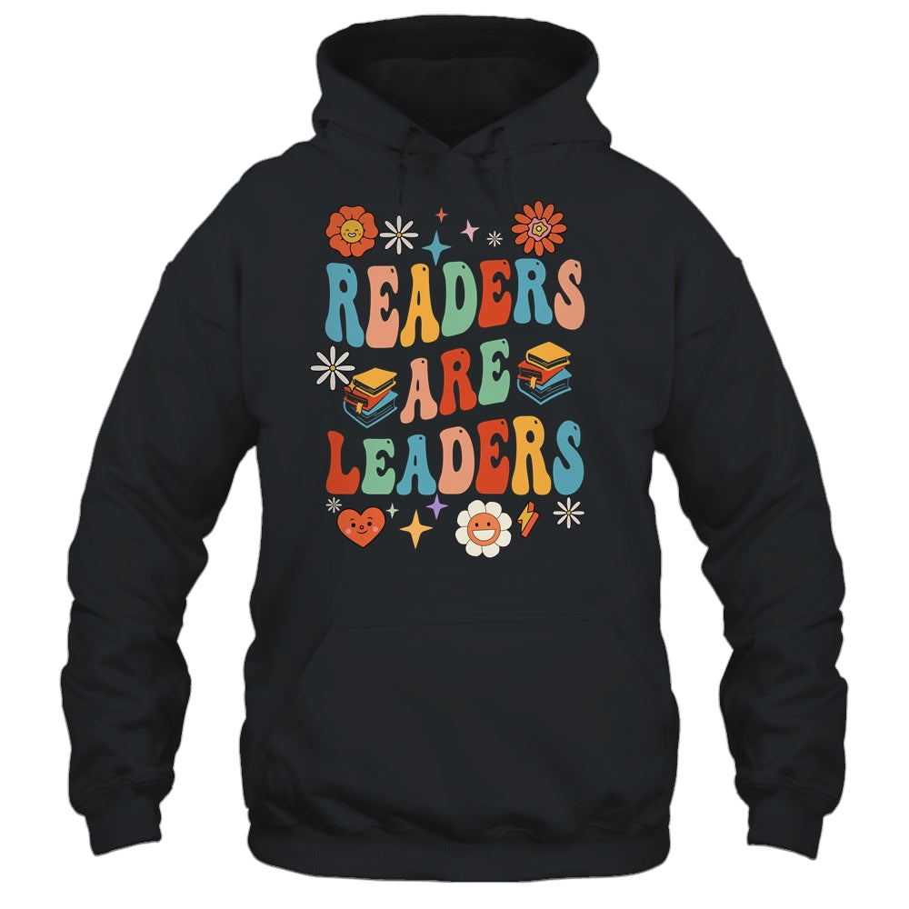 Readers Are Leaders Inspirational Teacher Book Lover Groovy Shirt & Tank Top | siriusteestore