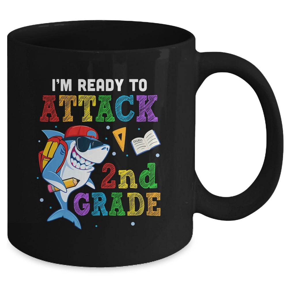 Ready To Attack 2nd Grade Shark Back To School Mug | siriusteestore