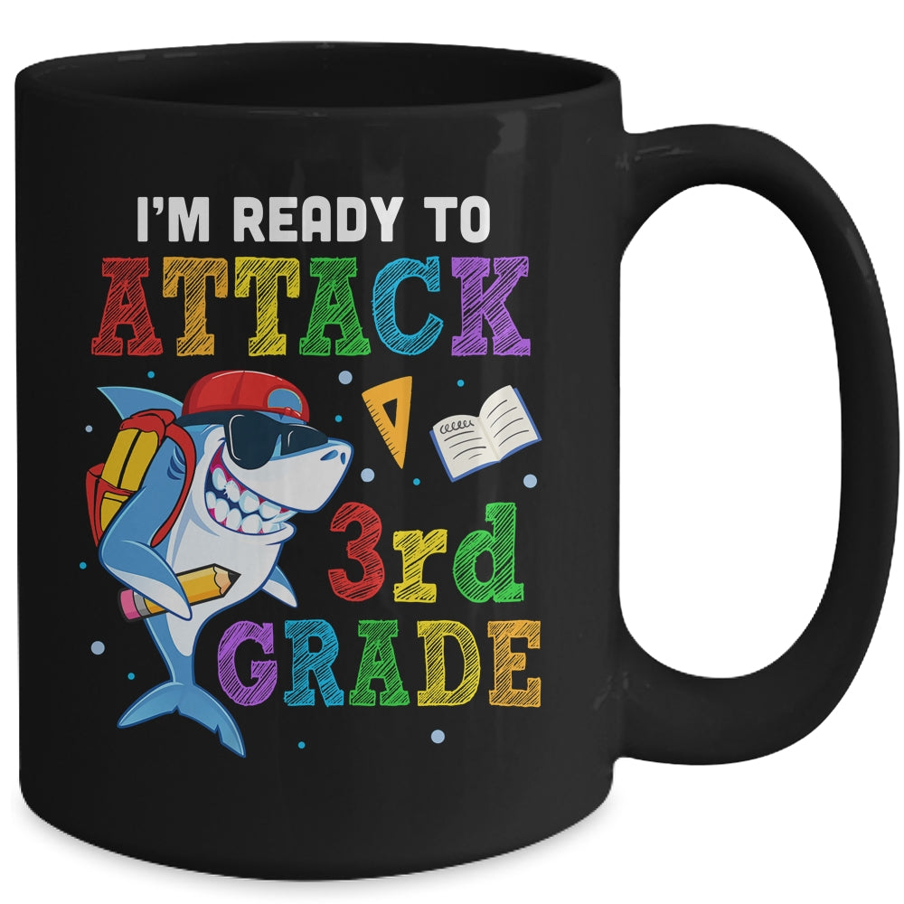Ready To Attack 3rd Grade Shark Back To School Mug | siriusteestore