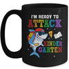 Ready To Attack Kindergarten Grade Shark Back To School Mug | siriusteestore