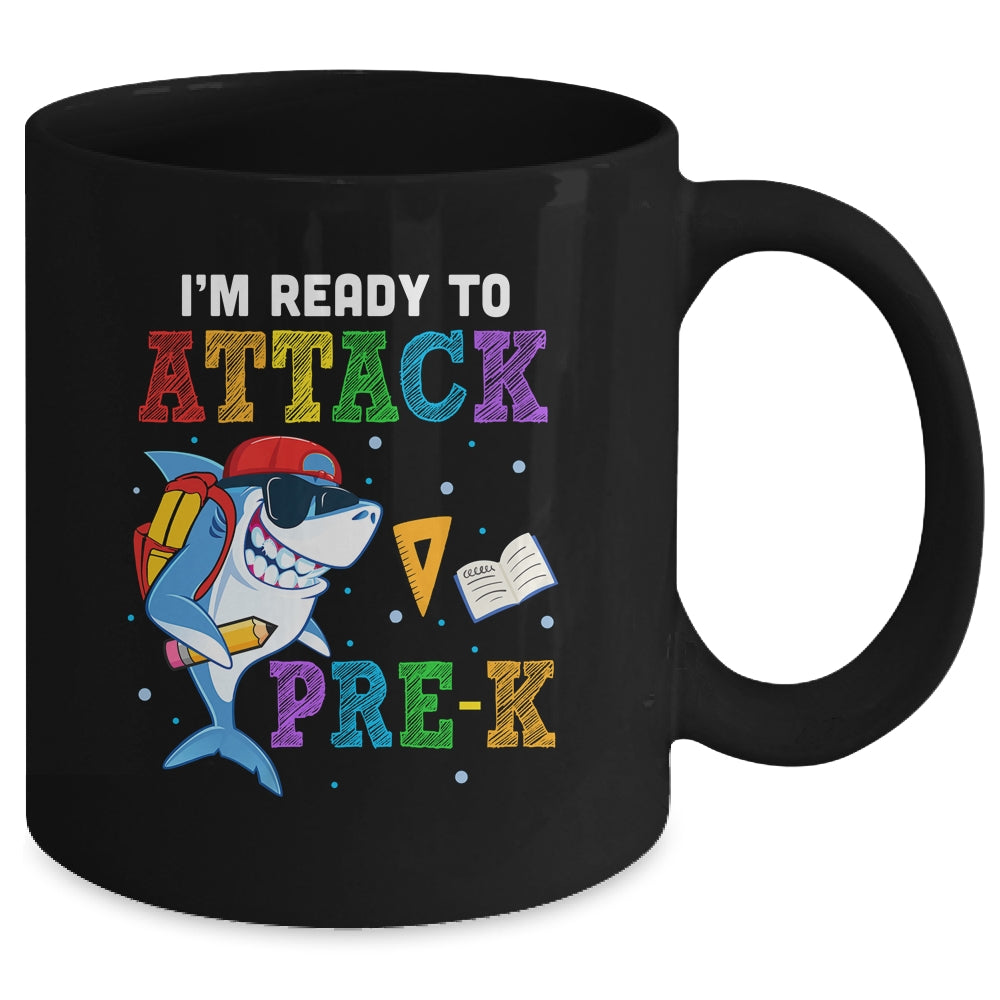 Ready To Attack Pre-K Grade Shark Back To School Mug | siriusteestore