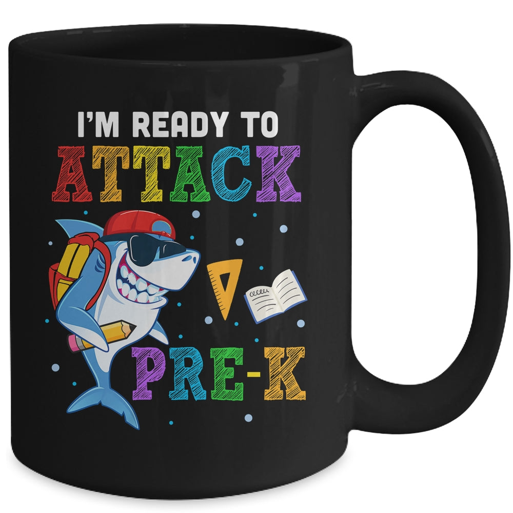 Ready To Attack Pre-K Grade Shark Back To School Mug | siriusteestore