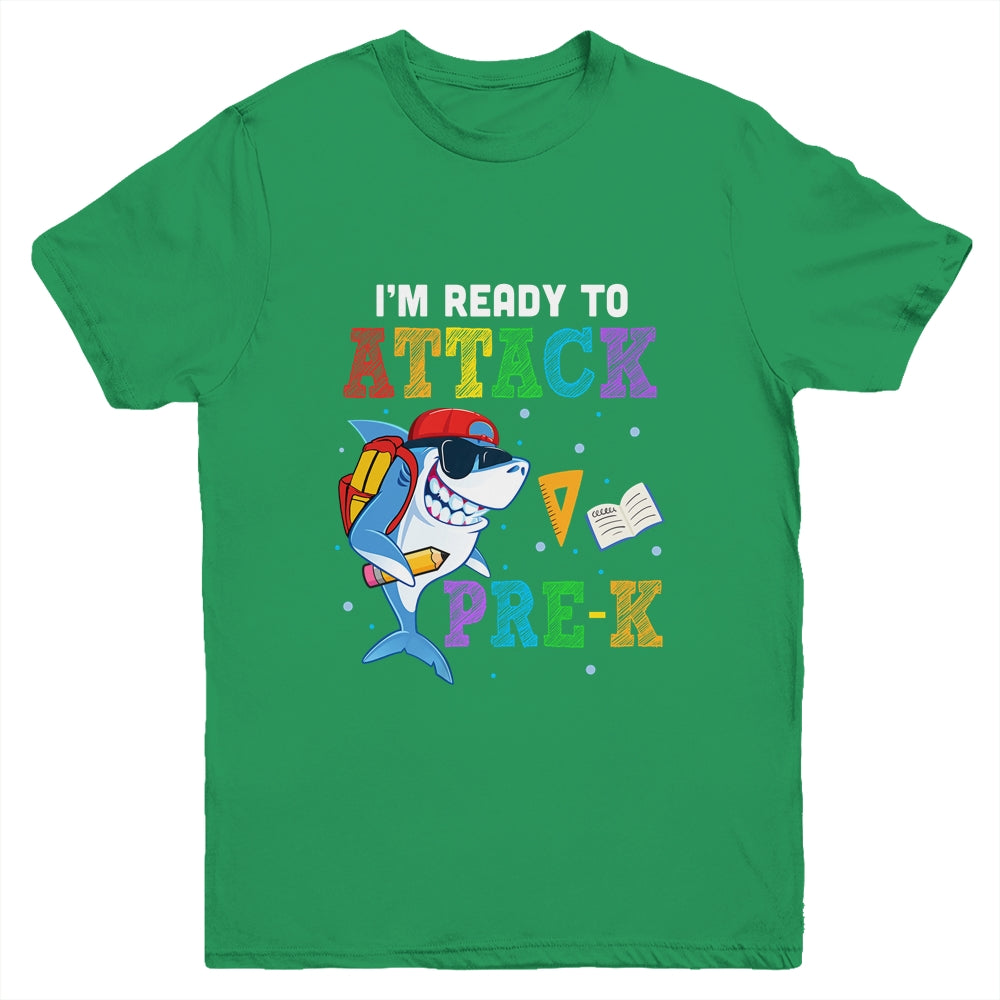 Ready To Attack Pre-K Grade Shark Back To School Youth Shirt | siriusteestore