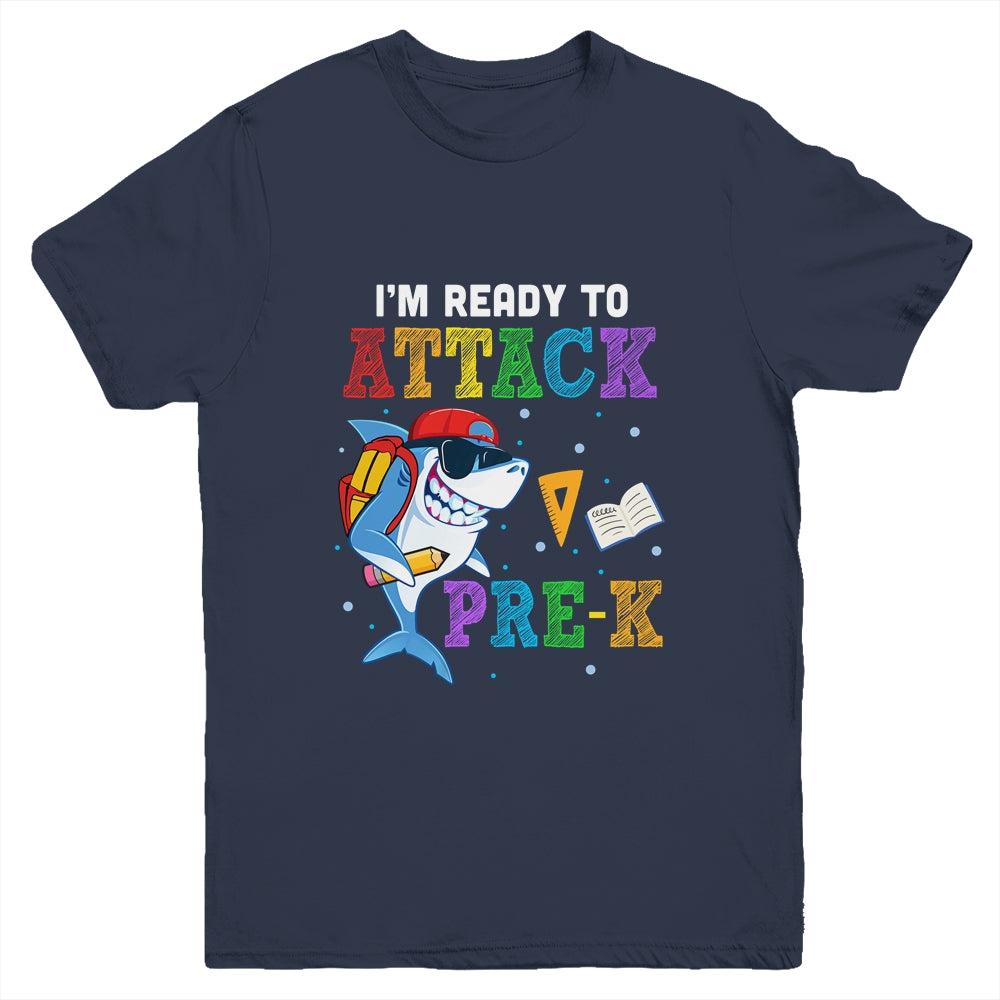 Ready To Attack Pre-K Grade Shark Back To School Youth Shirt | siriusteestore