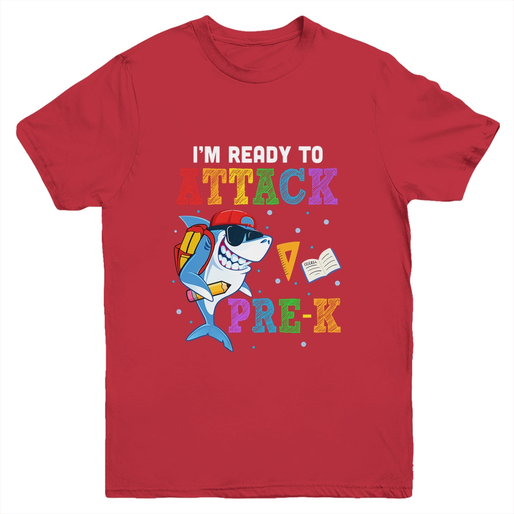 Ready To Attack Pre-K Grade Shark Back To School Youth Shirt | siriusteestore