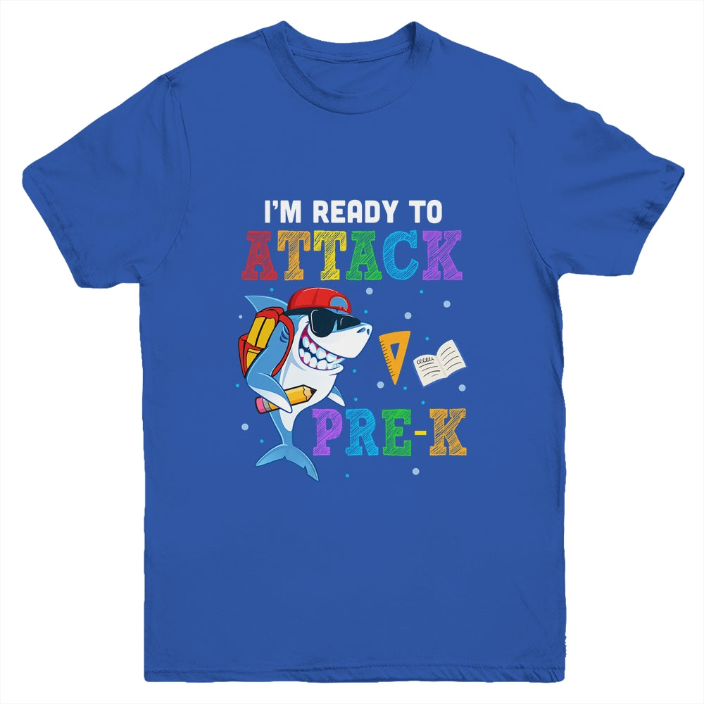 Ready To Attack Pre-K Grade Shark Back To School Youth Shirt | siriusteestore