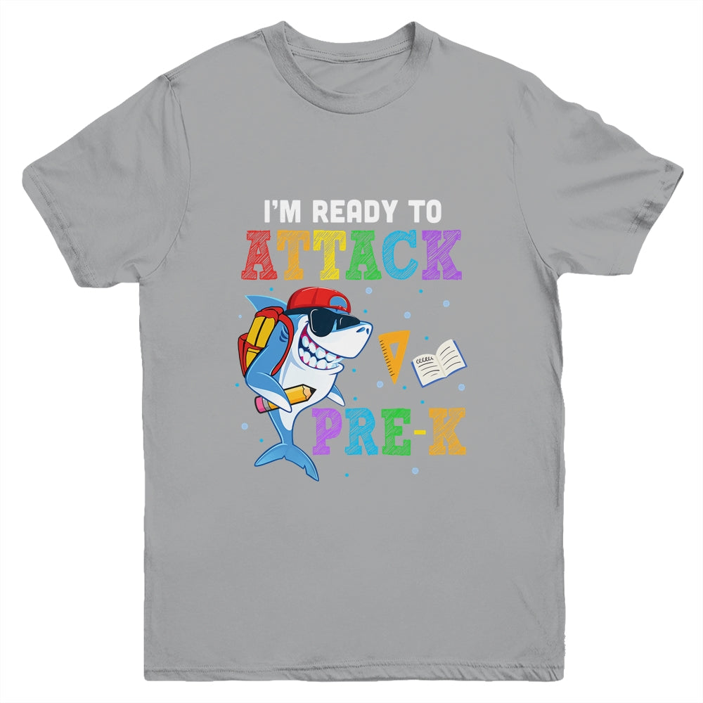 Ready To Attack Pre-K Grade Shark Back To School Youth Shirt | siriusteestore