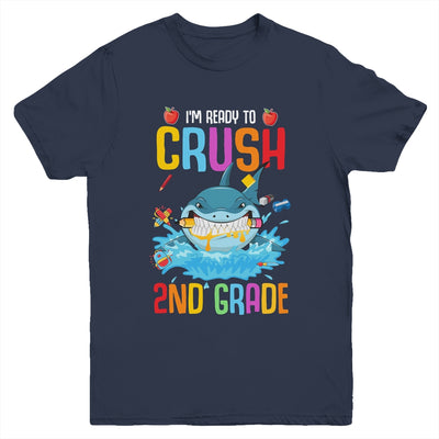 Ready To Crush 2nd Grade Shark Back To School Youth Shirt | siriusteestore