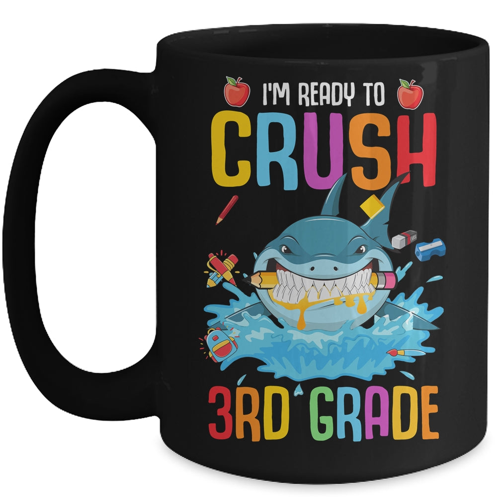 Ready To Crush 3rd Grade Shark Back To School Mug | siriusteestore
