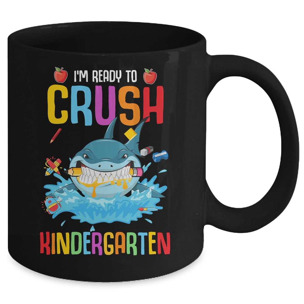 Ready To Crush Kindergarten Shark Back To School Mug | siriusteestore