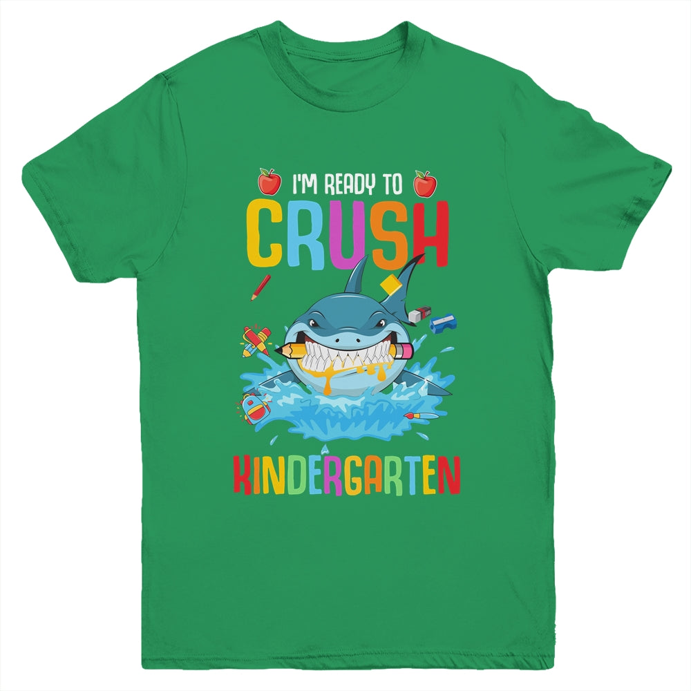 Ready To Crush Kindergarten Shark Back To School Youth Shirt | siriusteestore