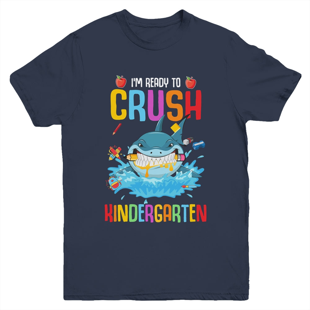 Ready To Crush Kindergarten Shark Back To School Youth Shirt | siriusteestore