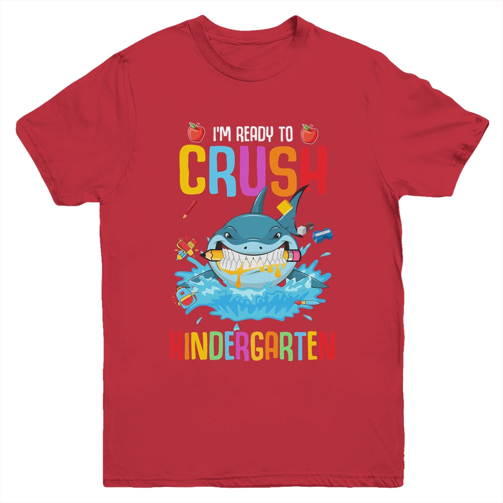 Ready To Crush Kindergarten Shark Back To School Youth Shirt | siriusteestore