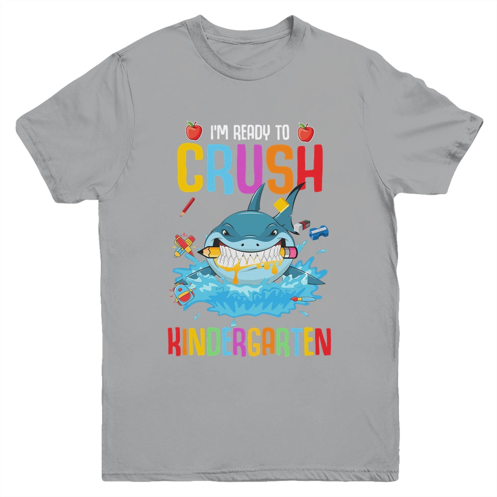 Ready To Crush Kindergarten Shark Back To School Youth Shirt | siriusteestore