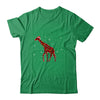 Red Plaid Giraffe Christmas Lights Santa Hat Pajamas Shirt & Sweatshirt | siriusteestore