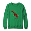 Red Plaid Giraffe Christmas Lights Santa Hat Pajamas Shirt & Sweatshirt | siriusteestore