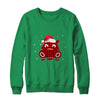 Red Plaid Hippopotamus Christmas Lights Santa Hat Pajamas Shirt & Sweatshirt | siriusteestore