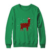 Red Plaid Llama Christmas Lights Santa Hat Pajamas Shirt & Sweatshirt | siriusteestore