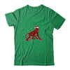 Red Plaid Monkey Christmas Lights Santa Hat Pajamas Shirt & Sweatshirt | siriusteestore