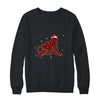 Red Plaid Monkey Christmas Lights Santa Hat Pajamas Shirt & Sweatshirt | siriusteestore