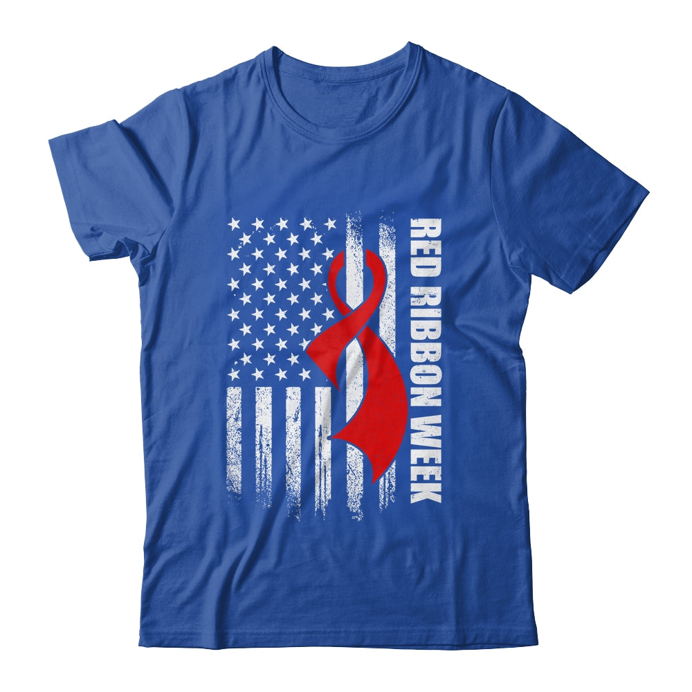 Red Ribbon Week American Flag Vintage Distressed Shirt & Hoodie | siriusteestore