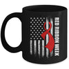 Red Ribbon Week American Flag Vintage Distressed Mug | siriusteestore