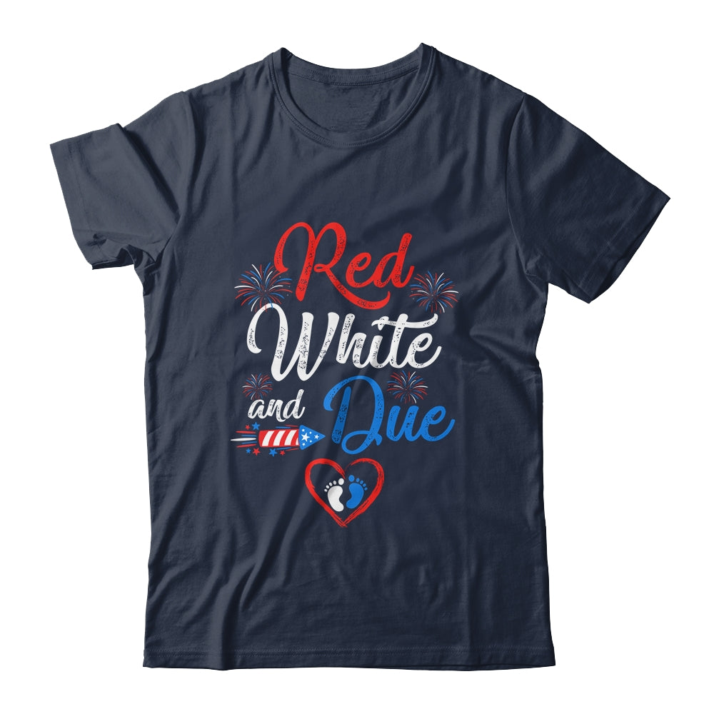 Red White And Due 4th Of July Pregnancy Independence Day Shirt & Tank Top | siriusteestore