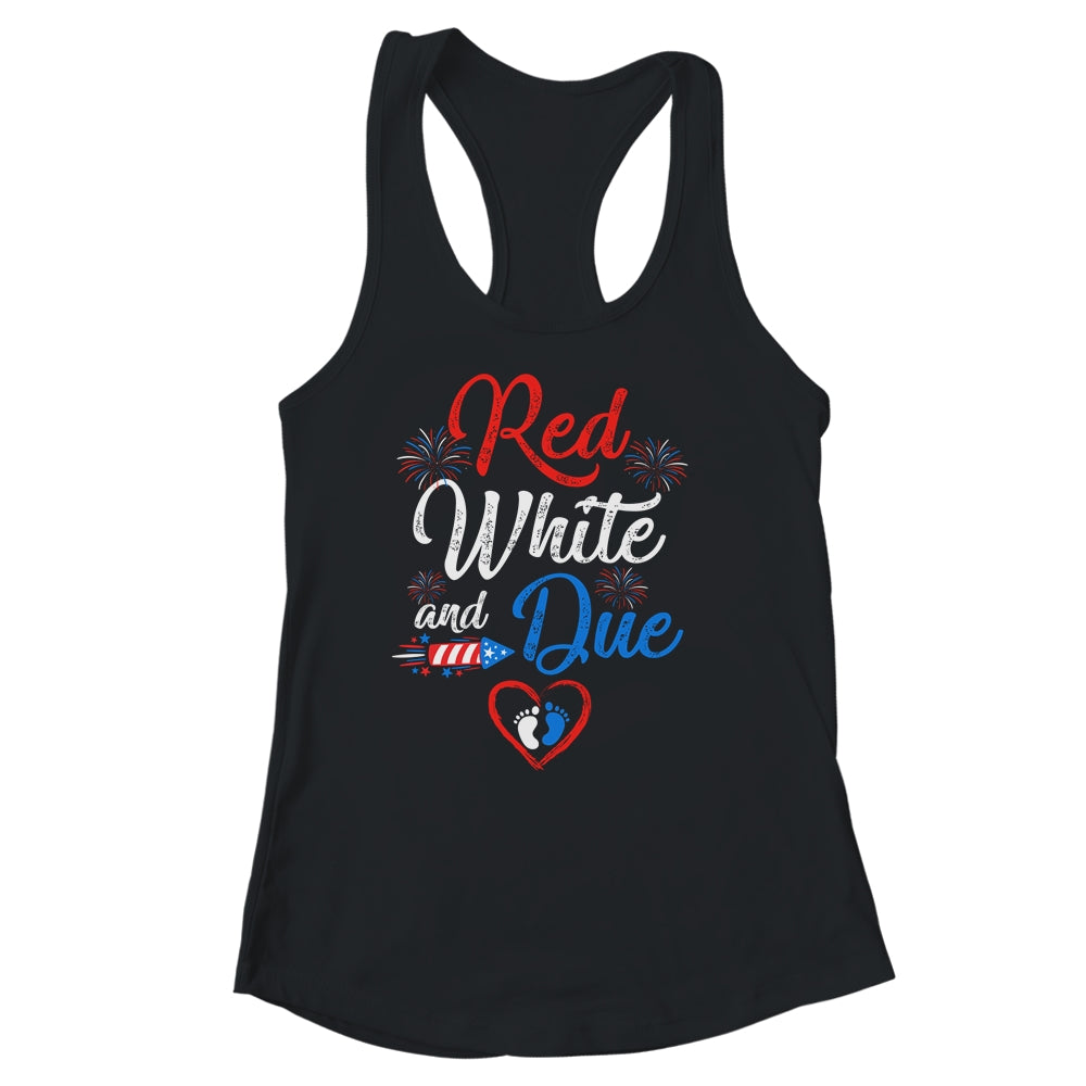 Red White And Due 4th Of July Pregnancy Independence Day Shirt & Tank Top | siriusteestore