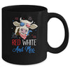 Red White And Moo Cow USA Flag 4th Of July Mug | siriusteestore