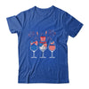 Red White Blue Wine Glasses American Flag Happy 4th Of July Shirt & Tank Top | siriusteestore