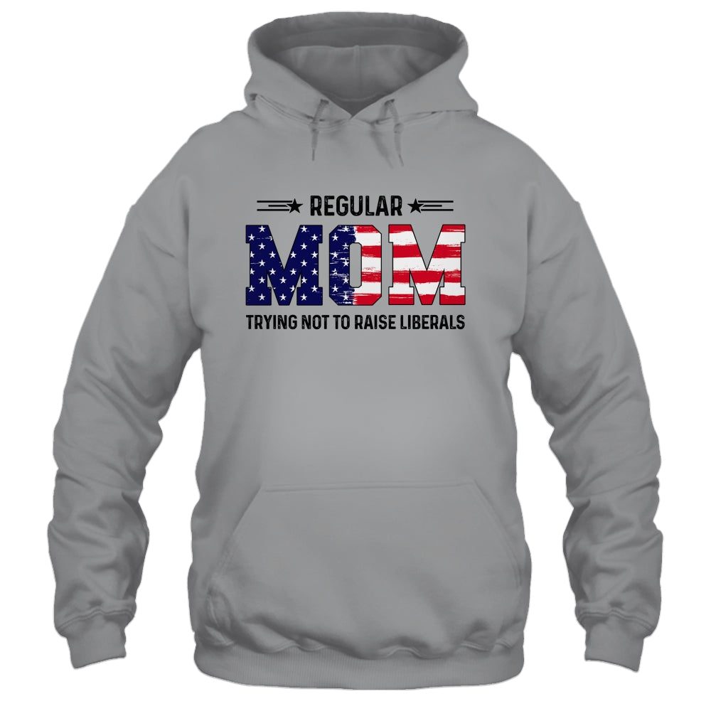 Regular Mom Trying Not To Raise Liberal American USA Flag Shirt & Tank Top | siriusteestore