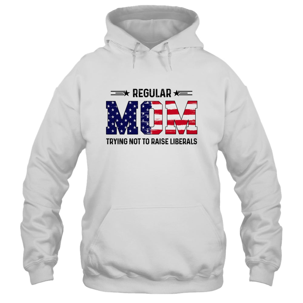 Regular Mom Trying Not To Raise Liberal American USA Flag Shirt & Tank Top | siriusteestore