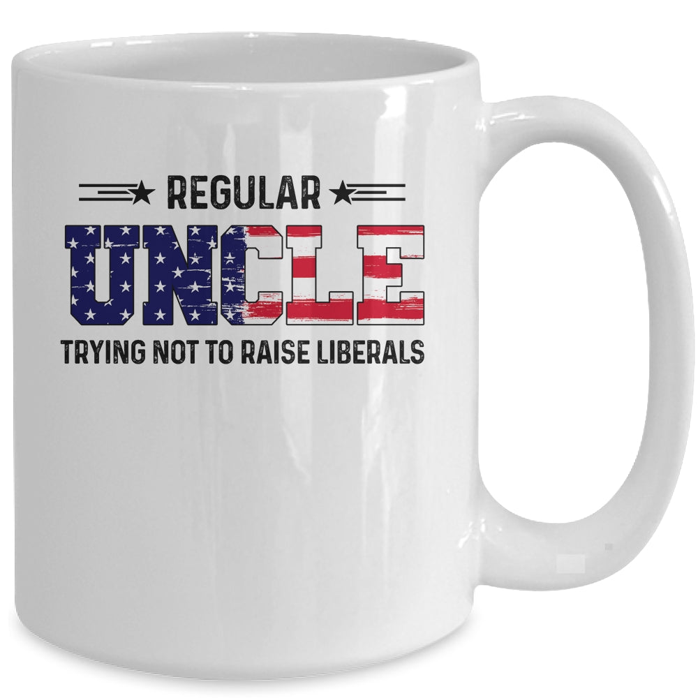 Regular Uncle Trying Not To Raise Liberal American USA Flag Mug | siriusteestore