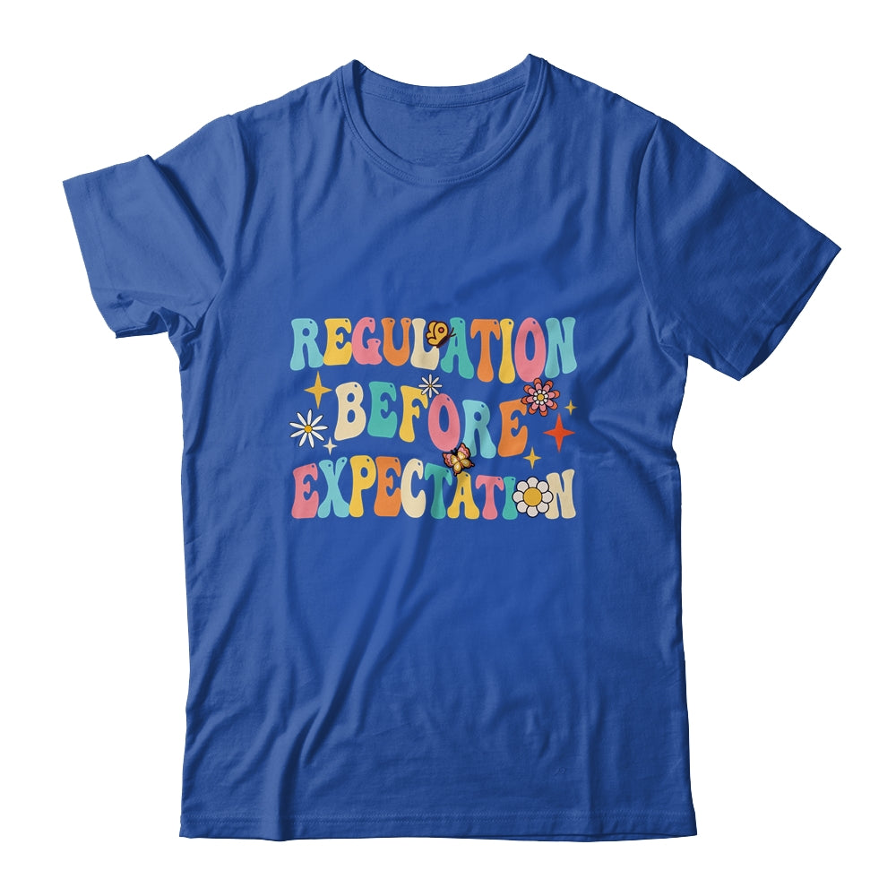 Regulation Before Expectation Retro Neurodiversity Therapist Shirt & Hoodie | siriusteestore