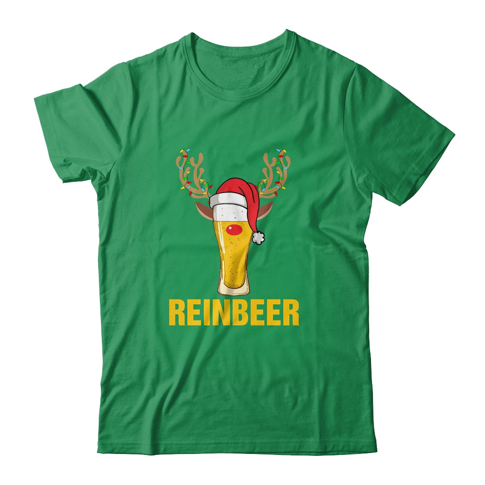 Reinbeer Santa Claus Reindeer Beer Funny Christmas Drinking Shirt & Sweatshirt | siriusteestore