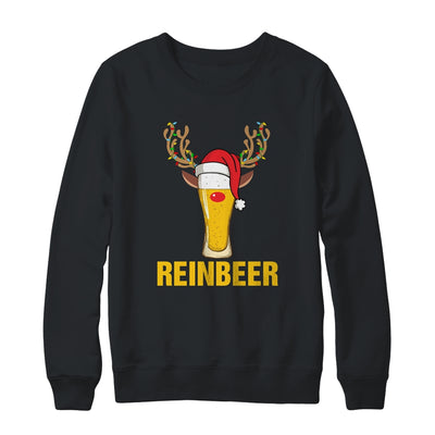 Reinbeer Santa Claus Reindeer Beer Funny Christmas Drinking Shirt & Sweatshirt | siriusteestore