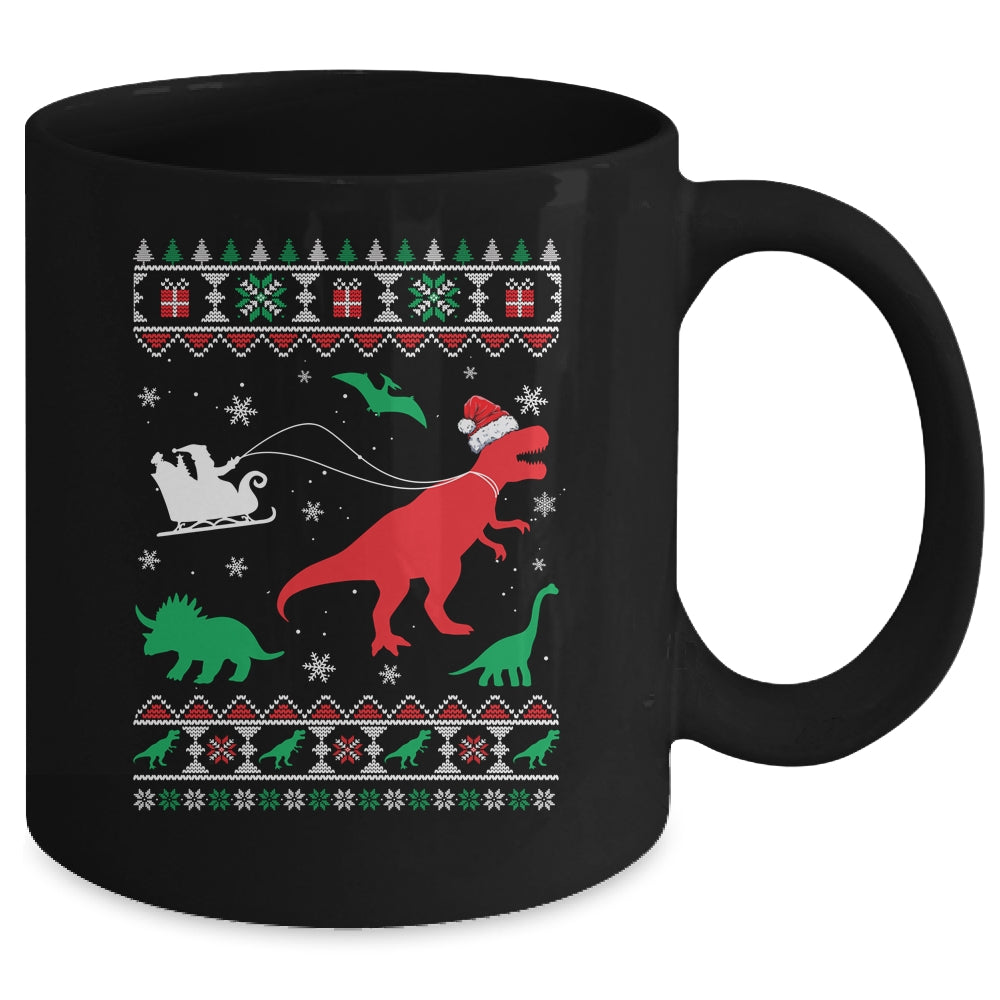 Reindeer Dinosaur Ugly Christmas Xmas For Boy Kids Mug | siriusteestore