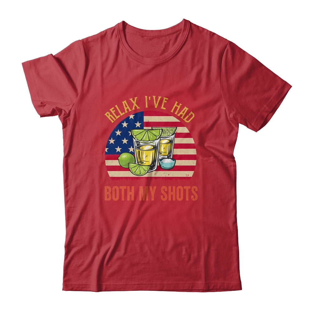 Relax I've Had Both My Shots Funny American Flag Patriotic Shirt & Tank Top | siriusteestore