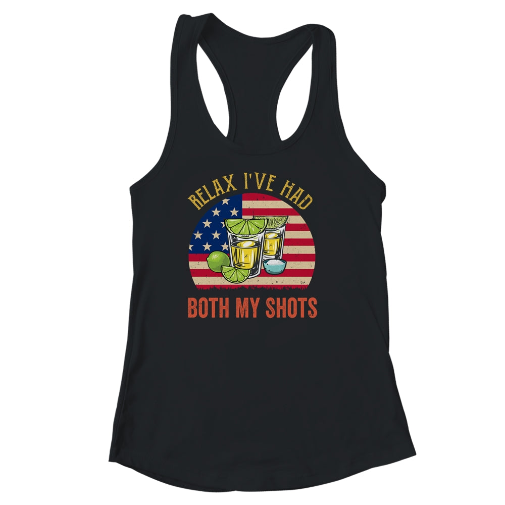 Relax I've Had Both My Shots Funny American Flag Patriotic Shirt & Tank Top | siriusteestore